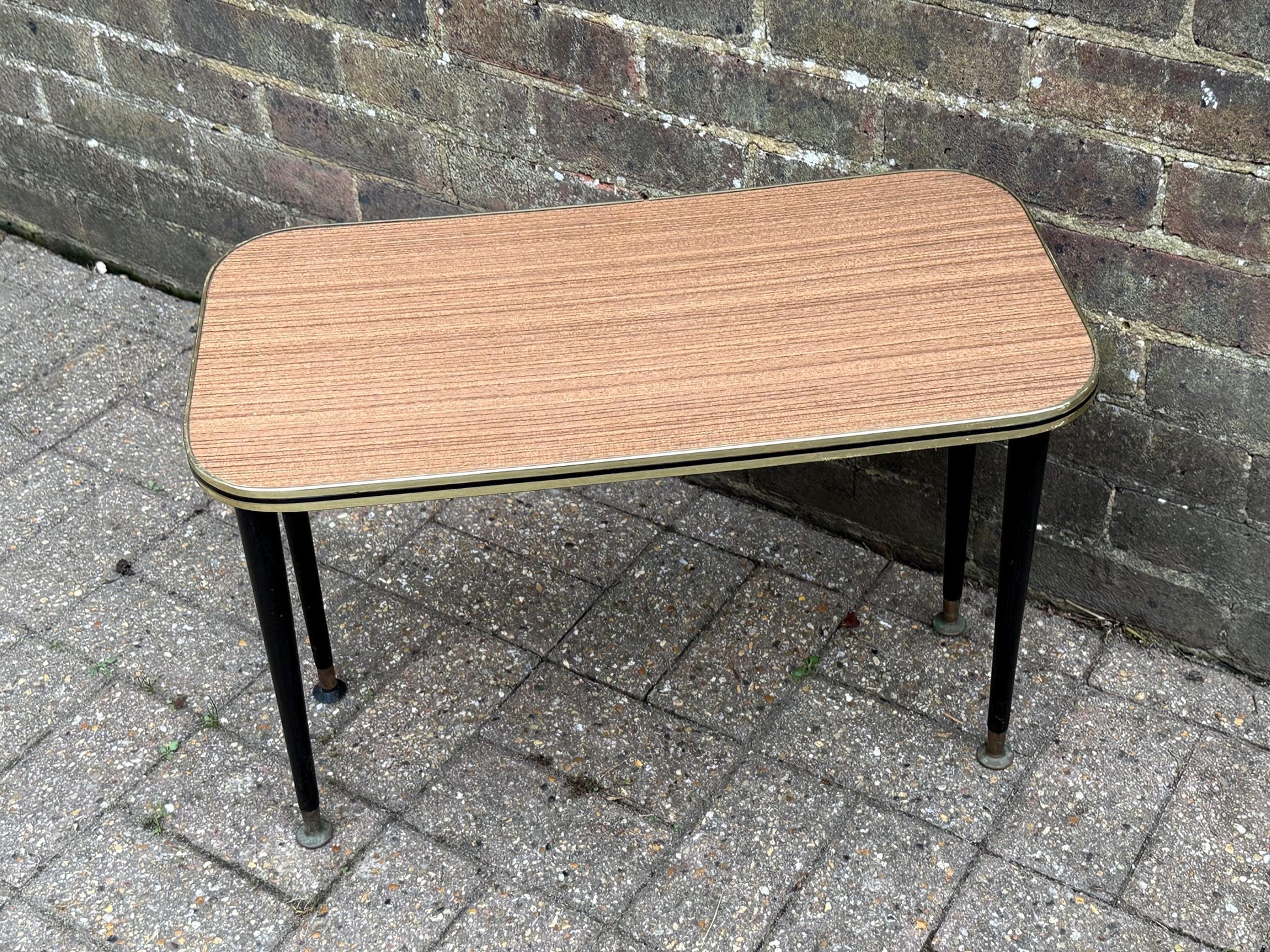Vintage 1950s Formica & Metal Side Table – Mid-Century Atomic Style Retro Coffee or Side Table, retro occasional table, atomic legs