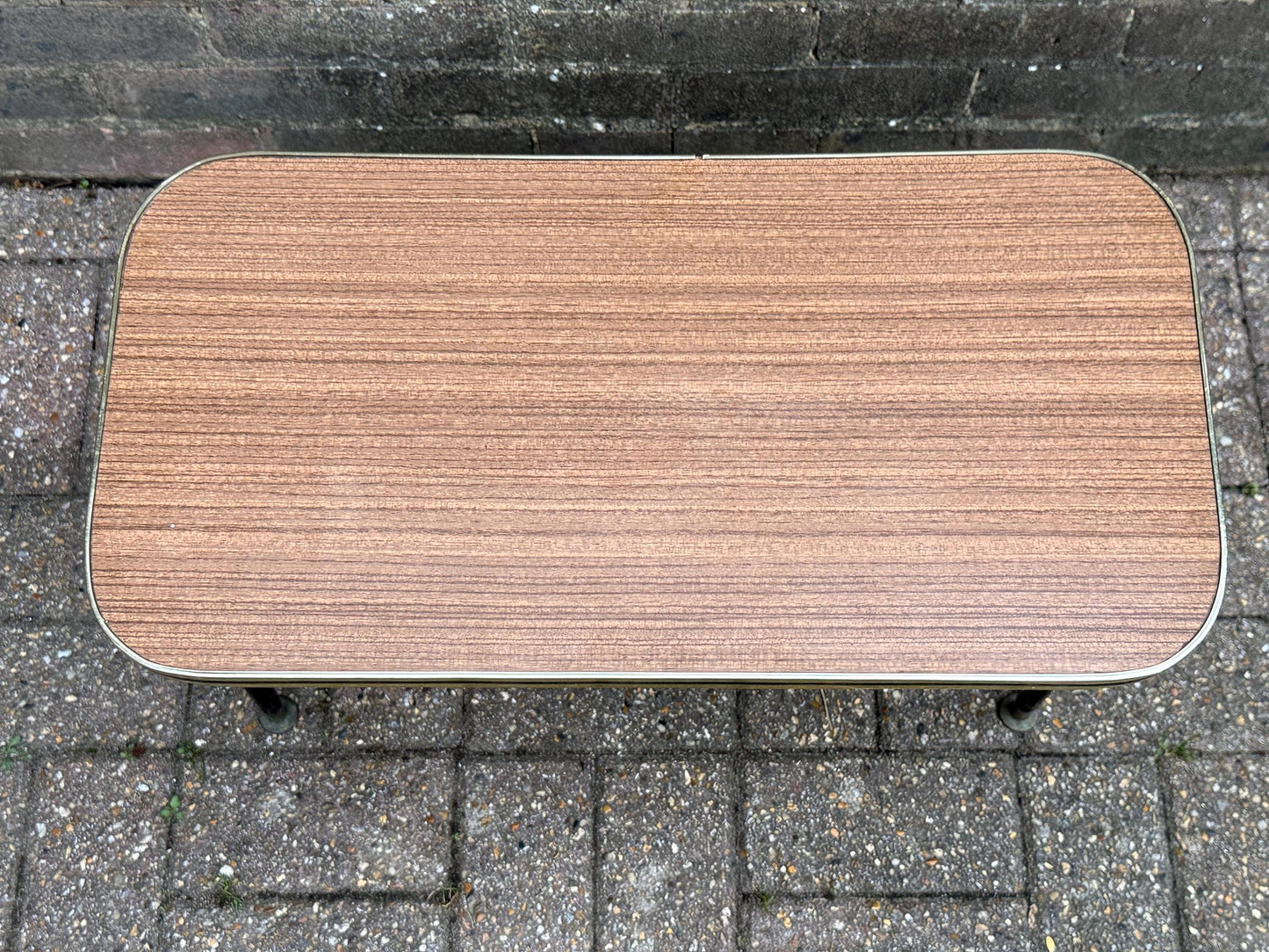 Vintage 1950s Formica & Metal Side Table – Mid-Century Atomic Style Retro Coffee or Side Table, retro occasional table, atomic legs