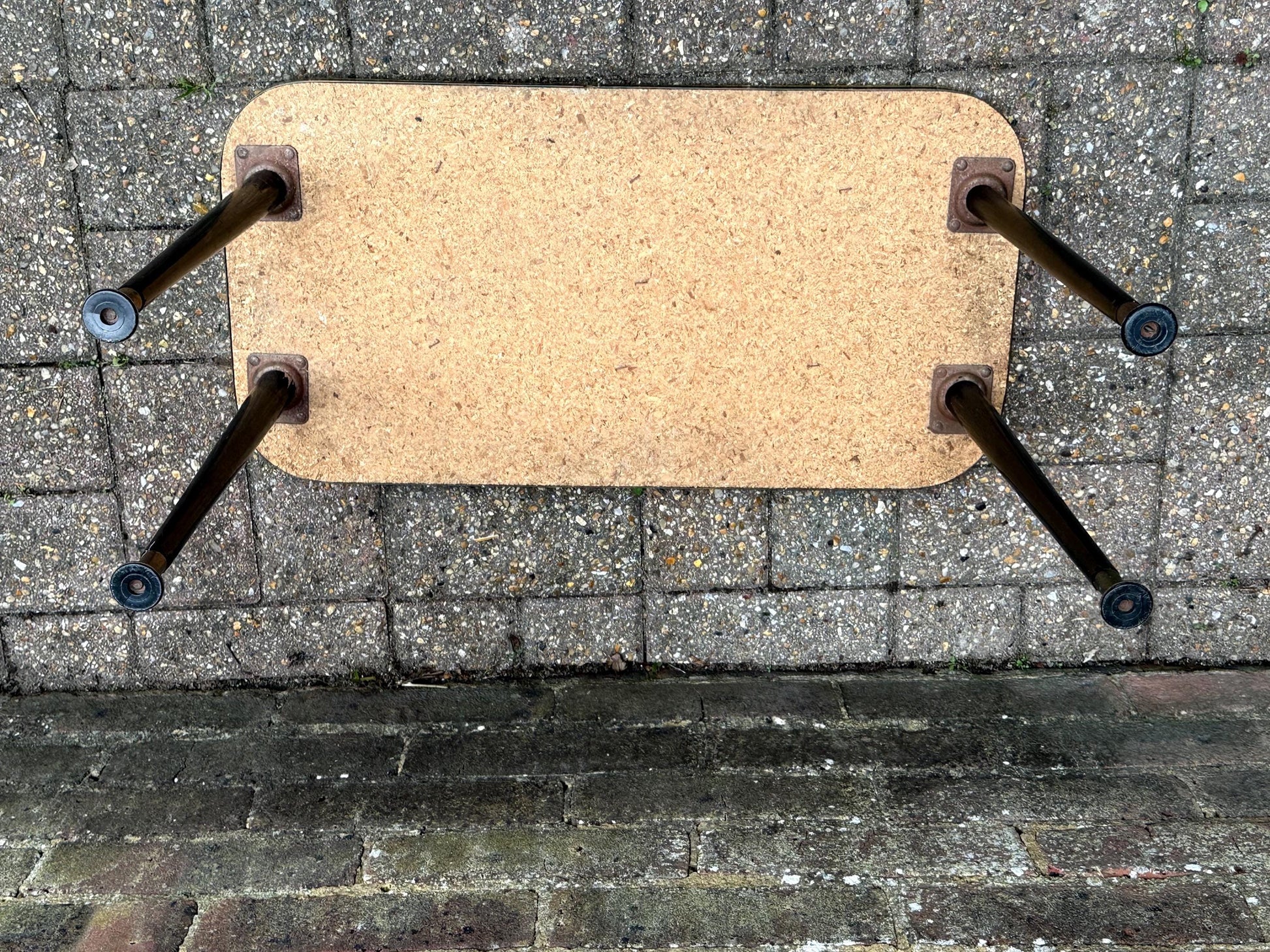 Vintage 1950s Formica & Metal Side Table – Mid-Century Atomic Style Retro Coffee or Side Table, retro occasional table, atomic legs