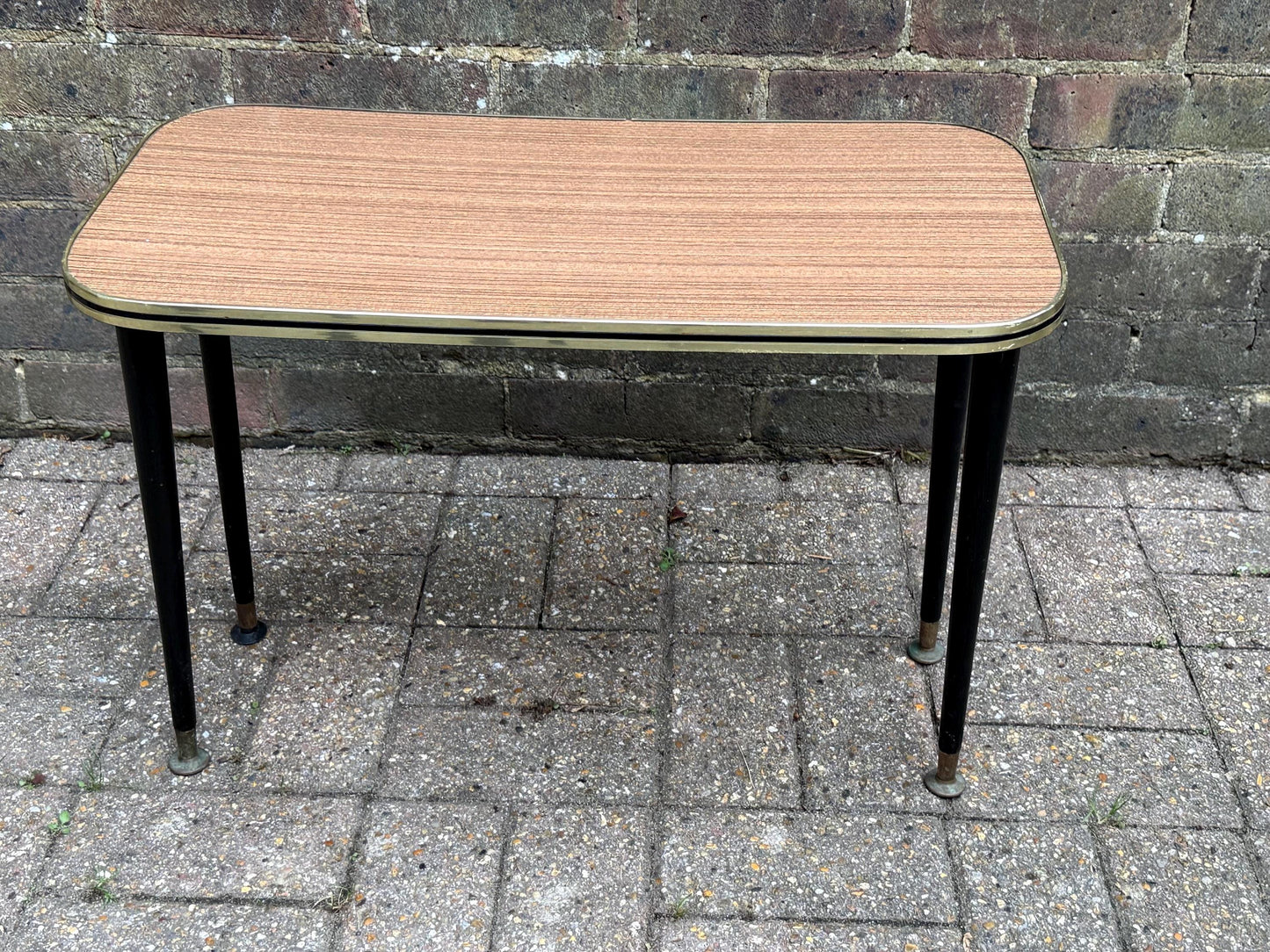 Vintage 1950s Formica & Metal Side Table – Mid-Century Atomic Style Retro Coffee or Side Table, retro occasional table, atomic legs