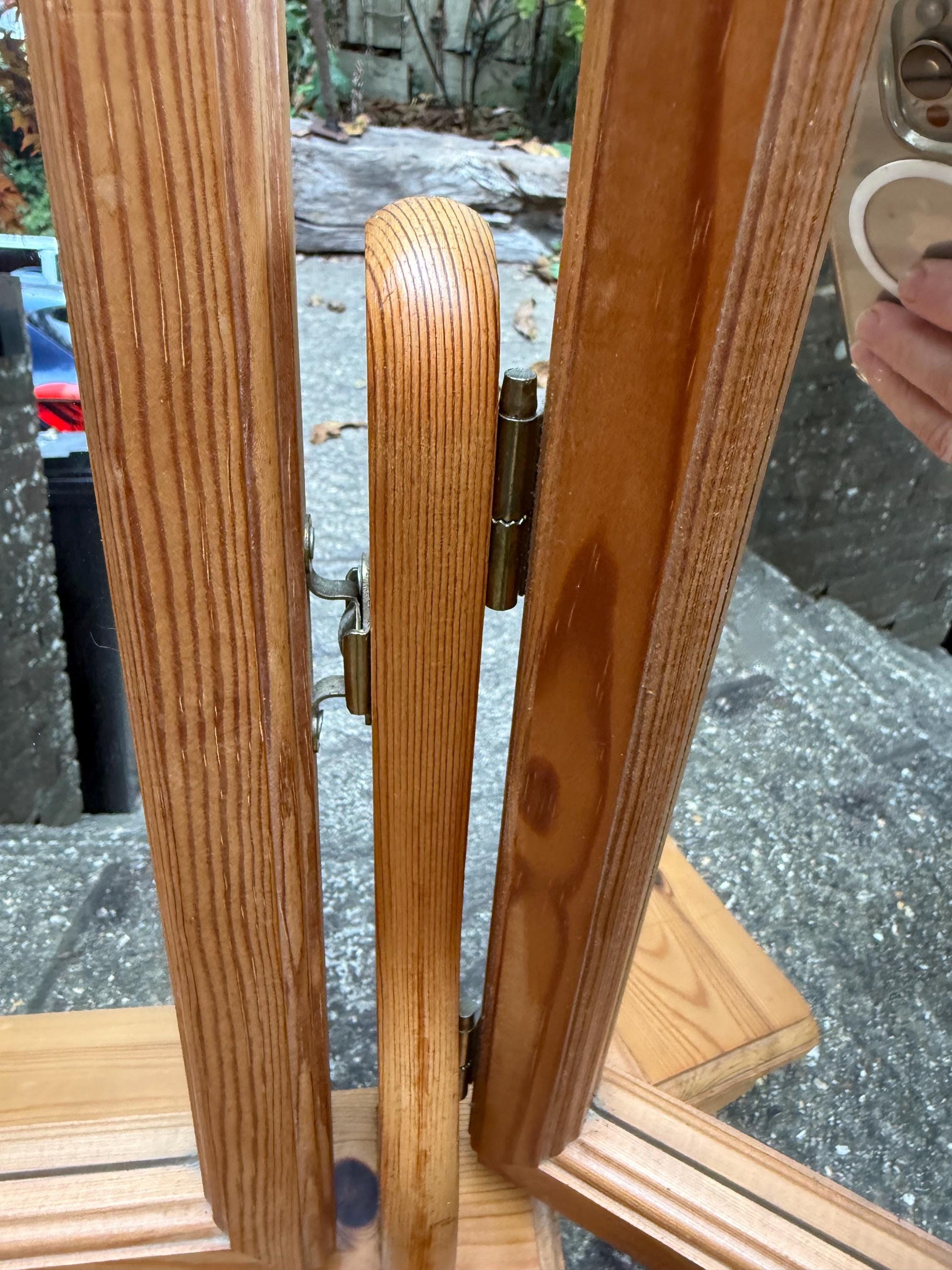 Vintage Pine Triple Vanity Mirror with Drawer – 1980s Country Cottage Dressing Table Mirror, quality vaniuty mirror with drawer