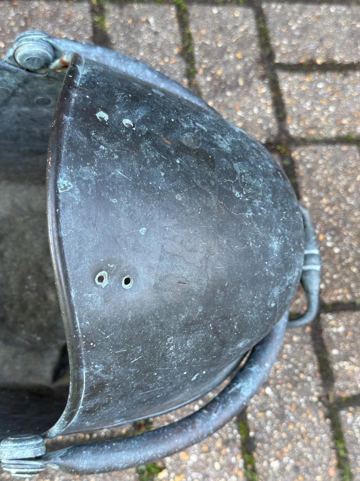 Antique Victorian Copper and Brass Coal Scuttle – 19th Century English Fireside Log Holder, Antique coal bucket, Vintage Planter