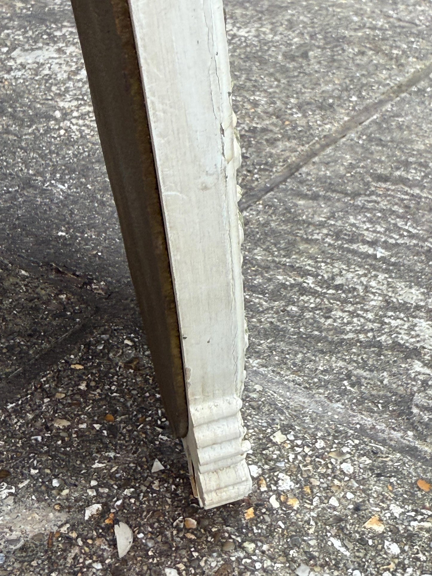 Vintage Ornate Rococo Style Dressing Table Mirror – 1960s Cream Painted Oval Vanity Mirror, ornate decorative Floral Detail, Baroque Decor