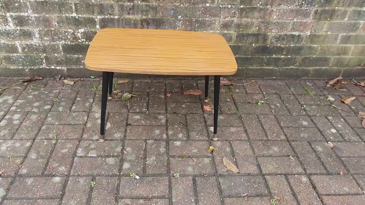 Vintage Retro 60’s Coffee Table Black Atomic Legs
