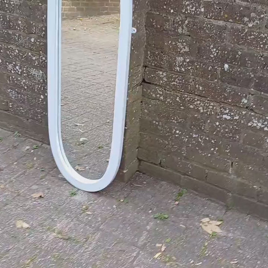 Large Painted Shabby Chic Mirror in Farrow and Ball Light Blue.