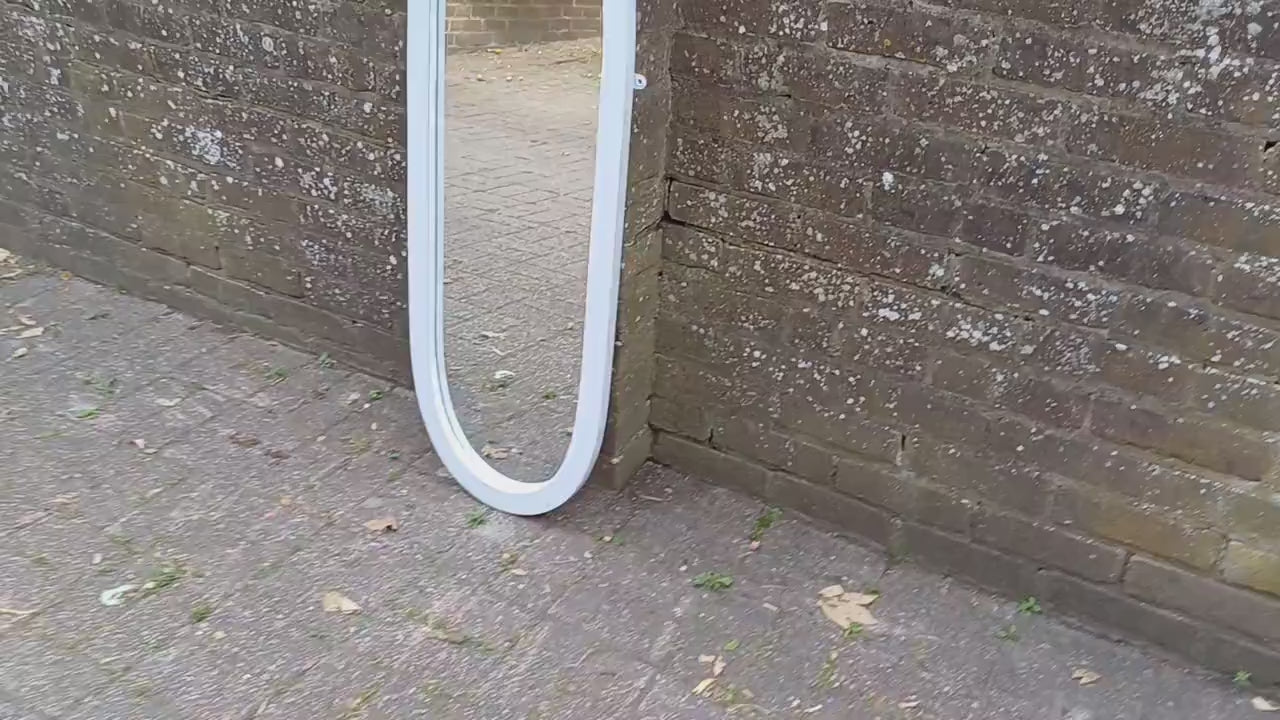 Large Painted Shabby Chic Mirror in Farrow and Ball Light Blue.