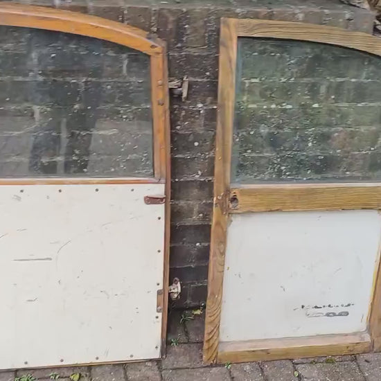 Pair of Classic Iconic Vintage Morris Minor Elm Back Doors Automobilia Statement Decoration.