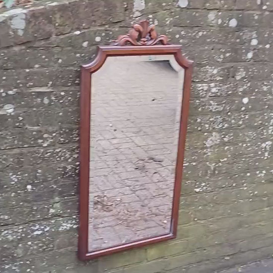 Superb Imposing Victorian Mahogany Wall Mirror Superb Quality. 99 x 47 cm
