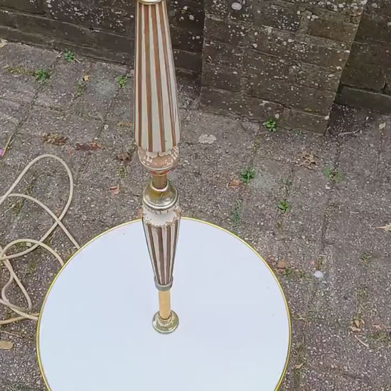 Quirky Retro Vintage Side Wine Table Standard Lamp Atomic Legs