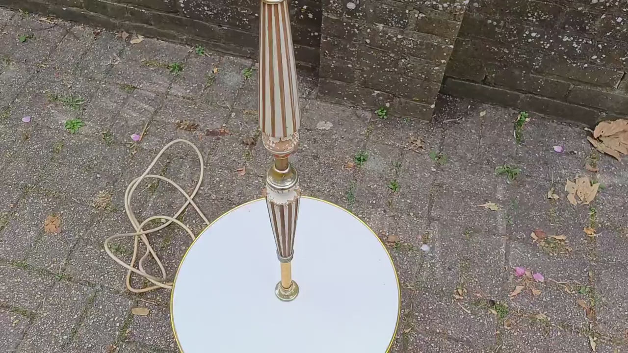 Quirky Retro Vintage Side Wine Table Standard Lamp Atomic Legs