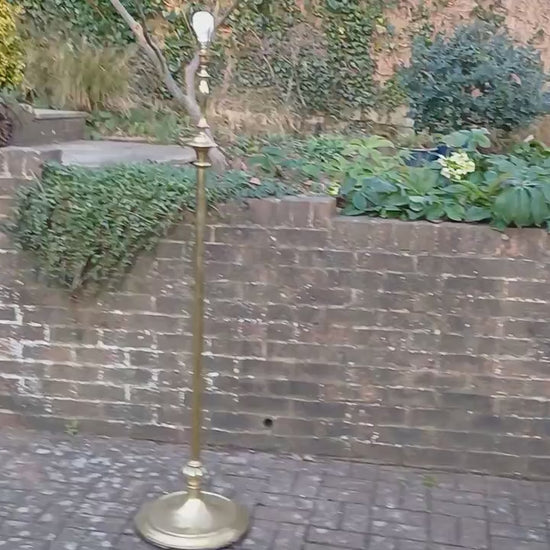 Impressive Top Quality Brass Victorian Standard Lamp. Very Heavy.