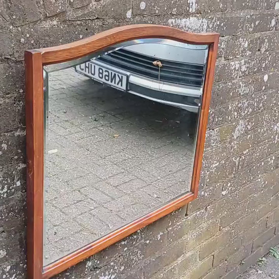 Vintage Shaped Mahogany Early 20th Century Wall Mirror