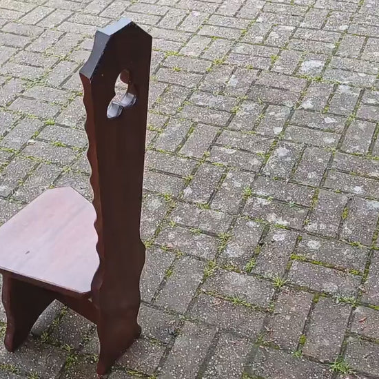 Quality Vintage 60s Spinning Chair Stool Solid Mahogany Very Sturdy.