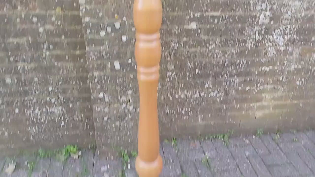 Chunky Yet Elegant Turned Elm Standard Lamp Ercol Style  in Great Condition and Working. Free Hand Delivery.