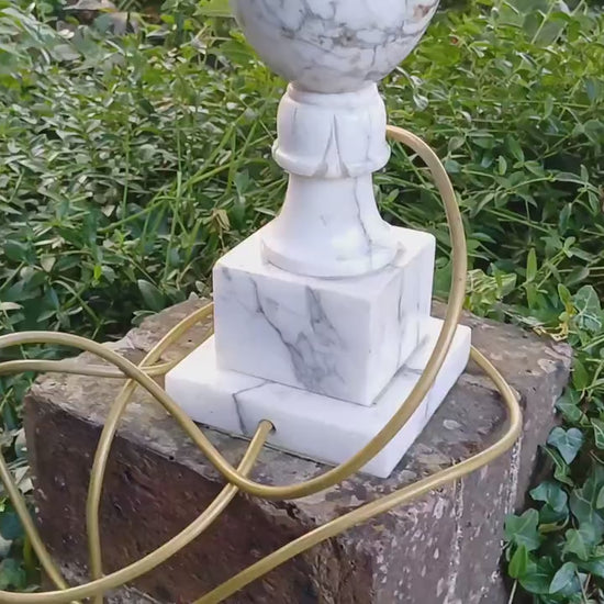 Huge Impressive Marble 1960s Table Lamp