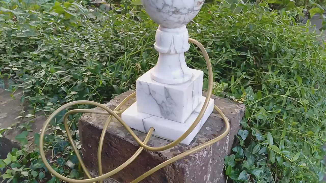 Huge Impressive Marble 1960s Table Lamp